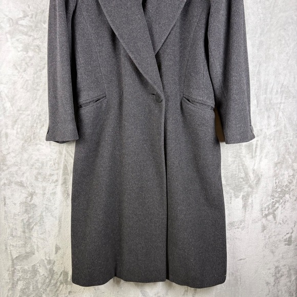 Christian Dior Womens Loro Piana Lambswool Peacoat Charcoal Gray Size 4 Luxury - Picture 7 of 16
